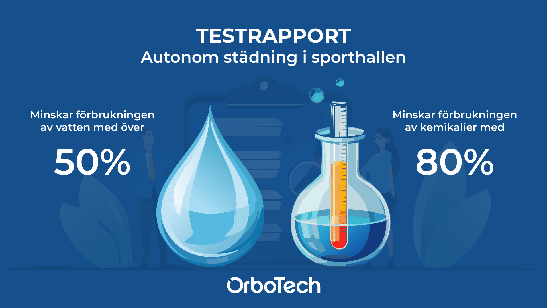 Sporthall, test, rapport, autonom städning